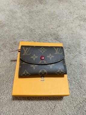 Fashion Monogram Small Wallet with Red Snap